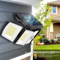 Profesional al aire libre 300LED 6500K Ajustable 5 cabezas Sensor de movimiento inalámbrico Solar Flood Seguridad de la pared de pared